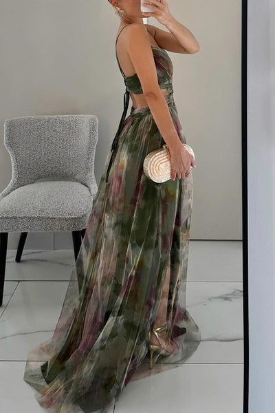 Thalina | Zauberhaftes Maxikleid mit Blumenprint