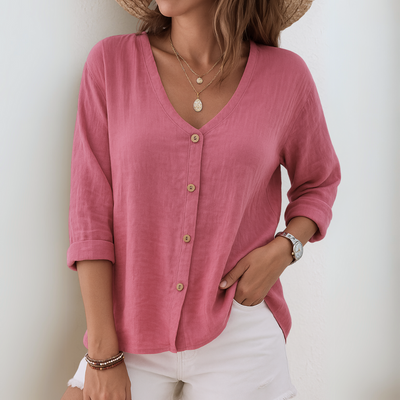 Milara | Lockere Bluse mit Knöpfen