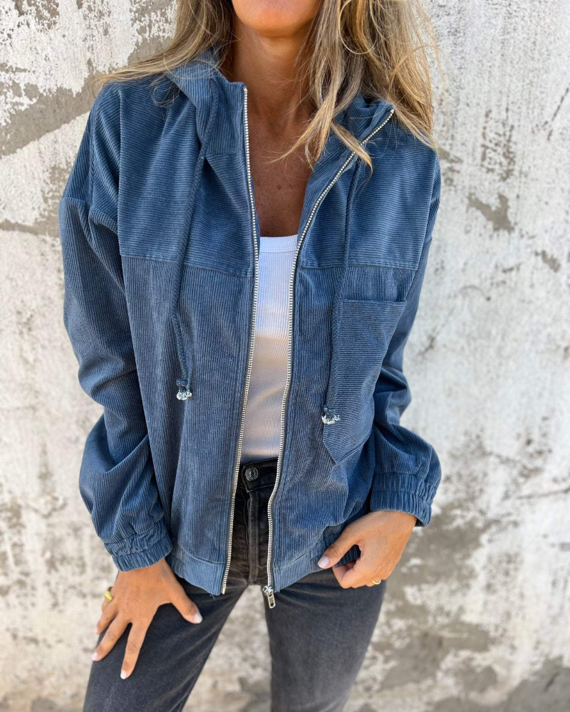 Bernadette | Cordjacke mit Kapuze