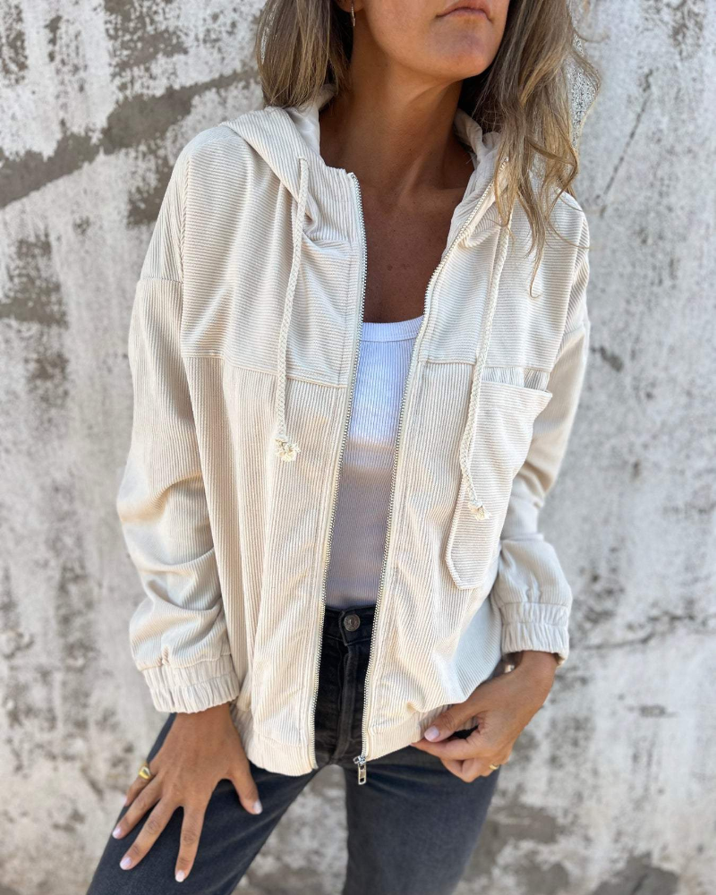 Bernadette | Cordjacke mit Kapuze
