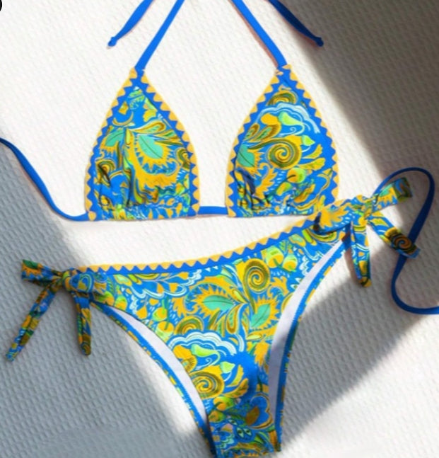 Soraya | Farbenfrohes Triangel-Bikini-Set
