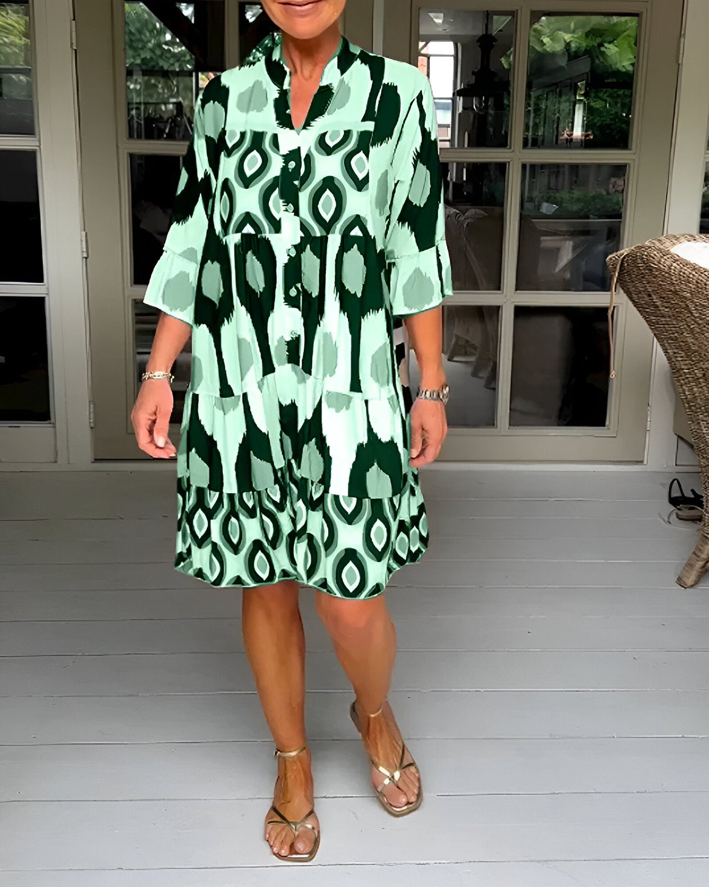Selma | Bedrucktes Midi-Kleid