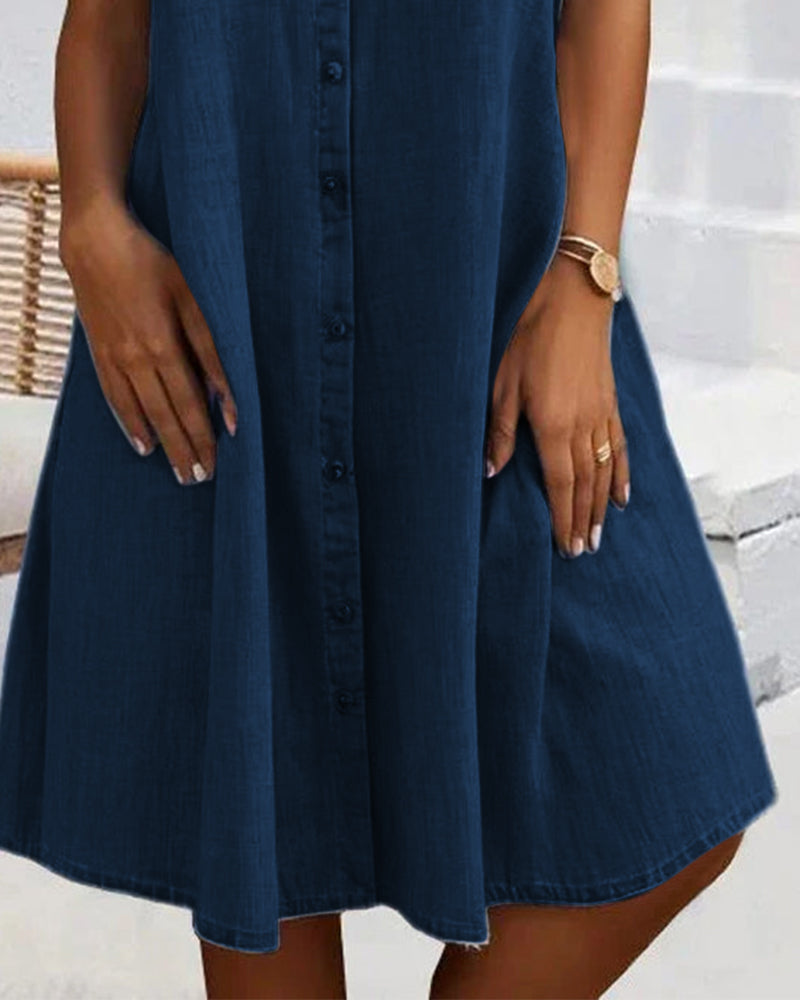 Adelinde | Vintage Kleid mit Kragen und Knöpfen