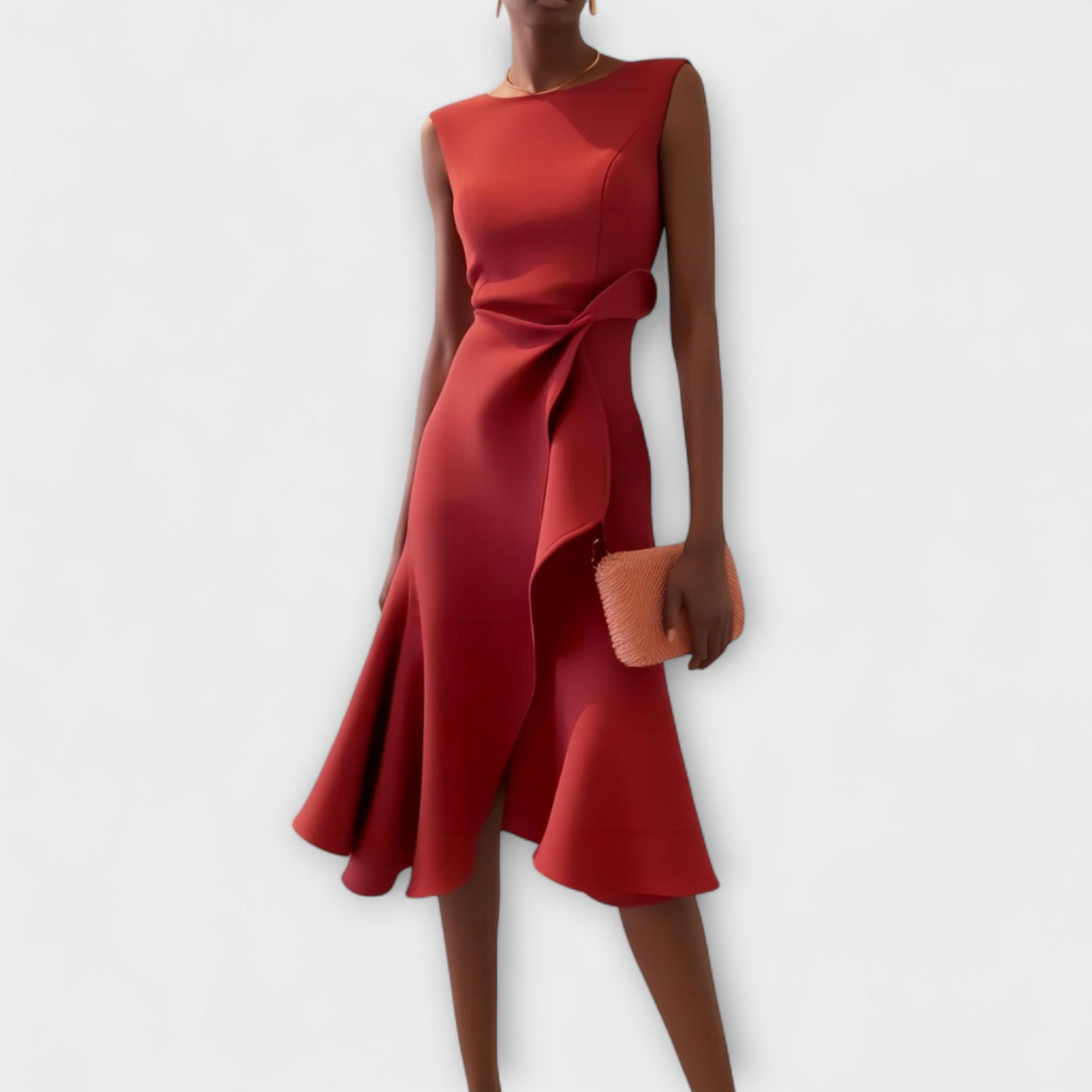 Celandine | Drapiertes Asymmetrisches Midikleid
