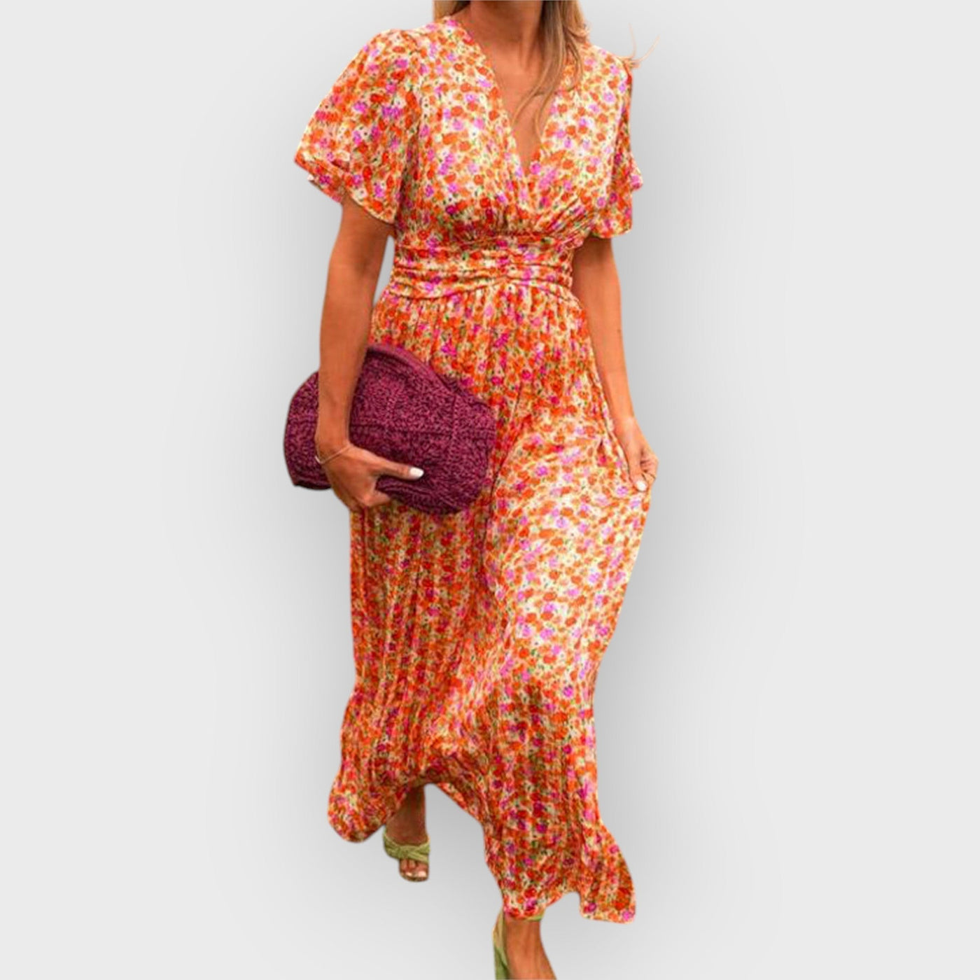 Róisín | Maxi-Kleid mit V-Ausschnitt