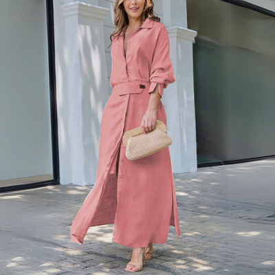 Albrun | Elegantes Maxikleid mit V-Ausschnitt