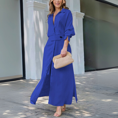 Albrun | Elegantes Maxikleid mit V-Ausschnitt