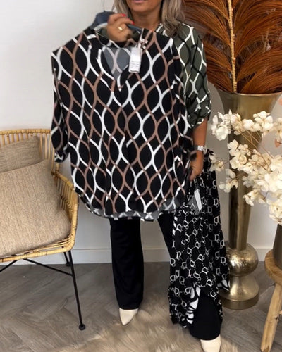 Wendelgard | Legere Bluse mit Elegantem Muster