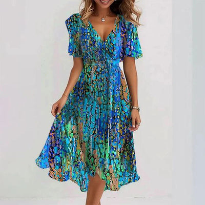 Ottmarina | Abstraktes Midi-Kleid