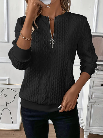 Renhild | Eleganter Pullover mit Reißverschluss