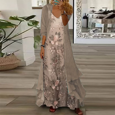 Liane | Maxikleid mit Jacke Set