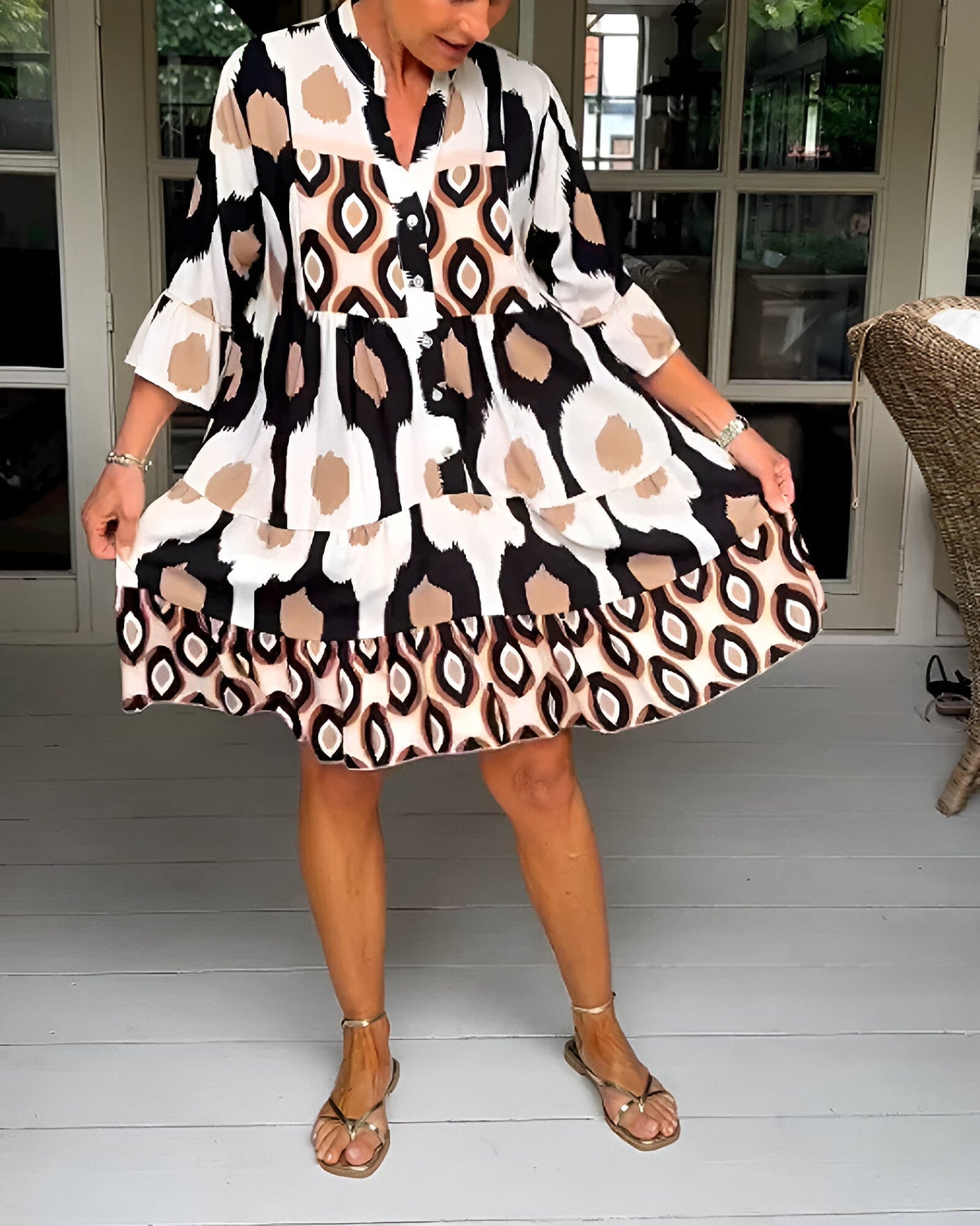 Selma | Bedrucktes Midi-Kleid