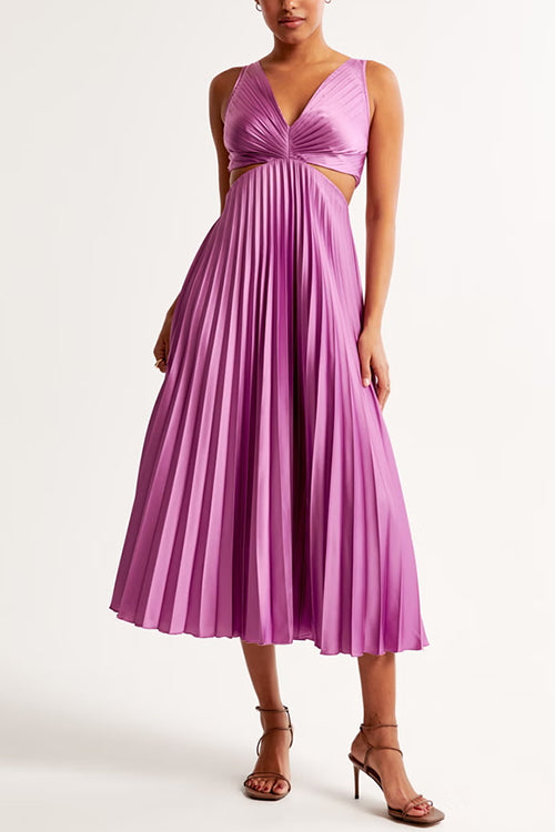 Maliora | Elegantes Plissiertes Maxikleid