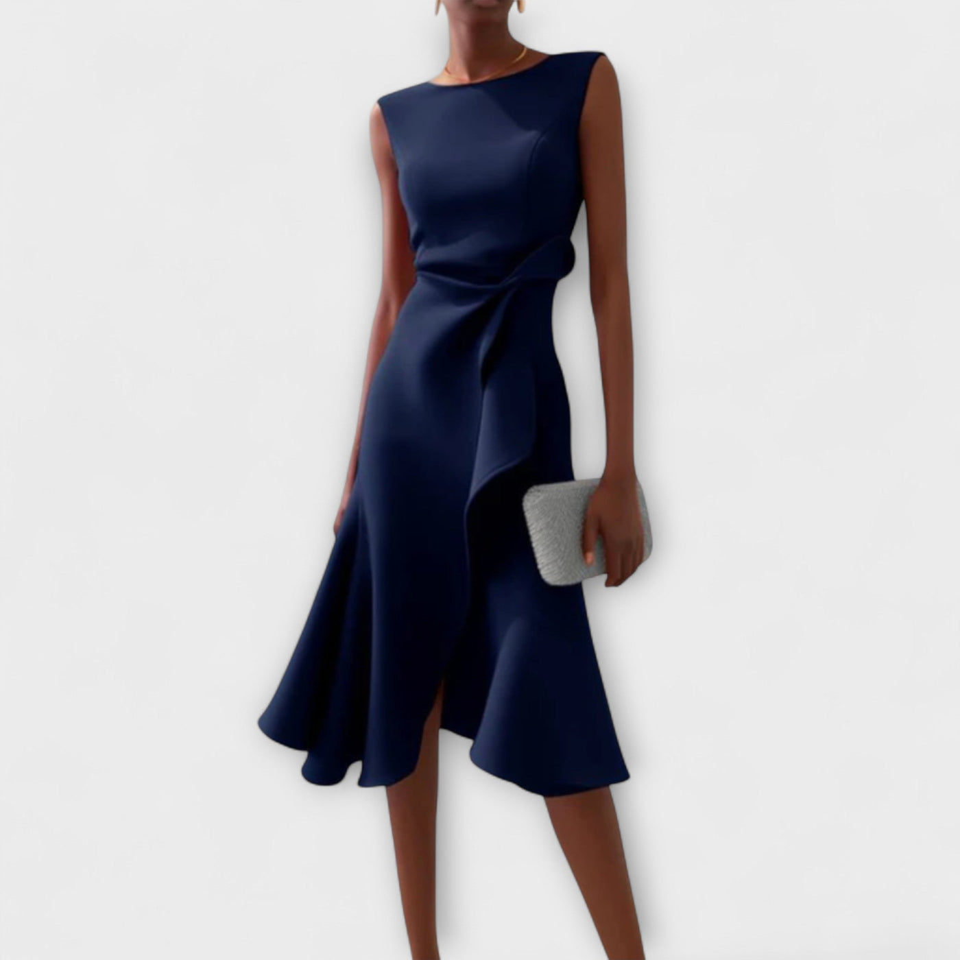 Celandine | Drapiertes Asymmetrisches Midikleid