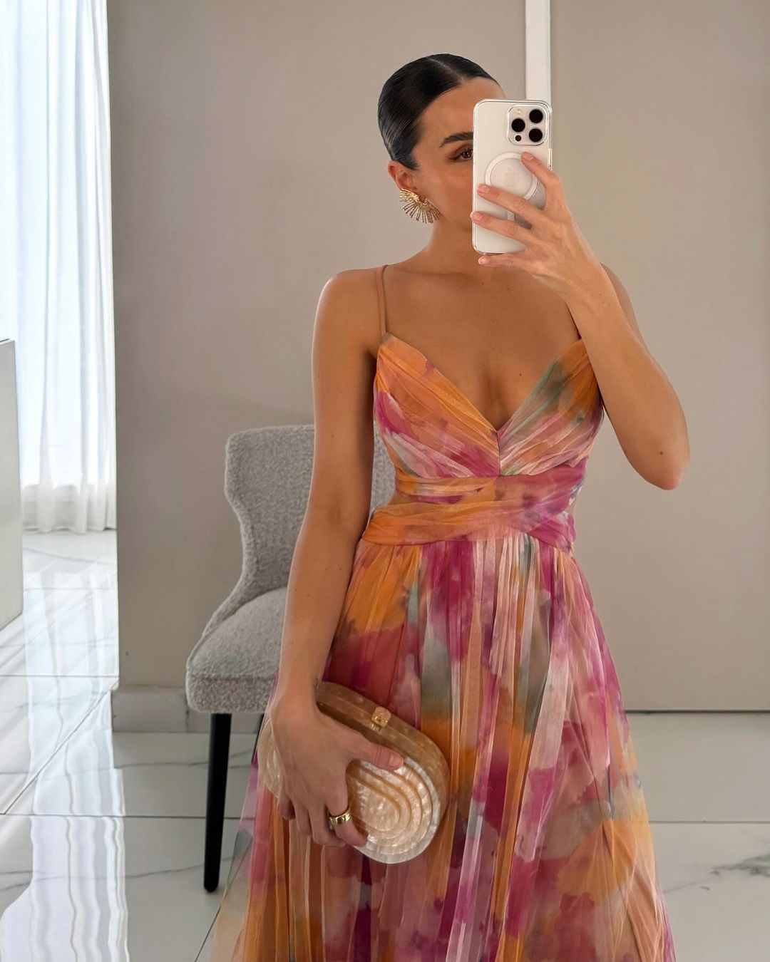 Thalina | Zauberhaftes Maxikleid mit Blumenprint