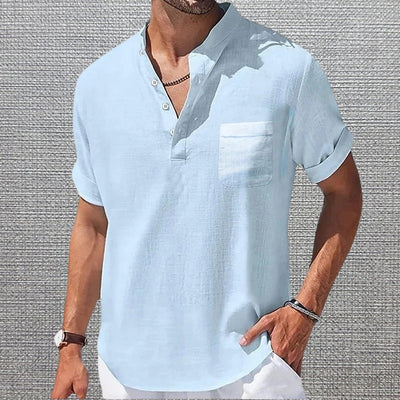 Leandro | Elegantes T-Shirt mit Brusttasche