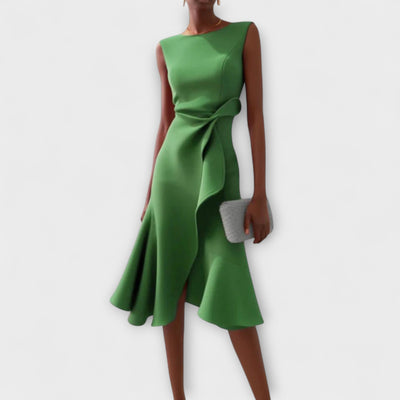 Celandine | Drapiertes Asymmetrisches Midikleid