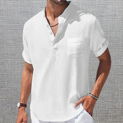Leandro | Elegantes T-Shirt mit Brusttasche