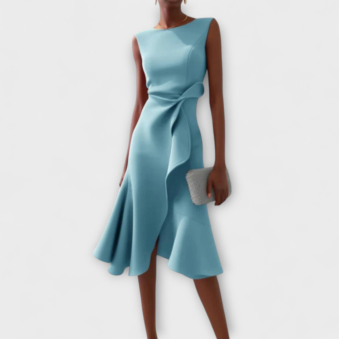 Celandine | Drapiertes Asymmetrisches Midikleid