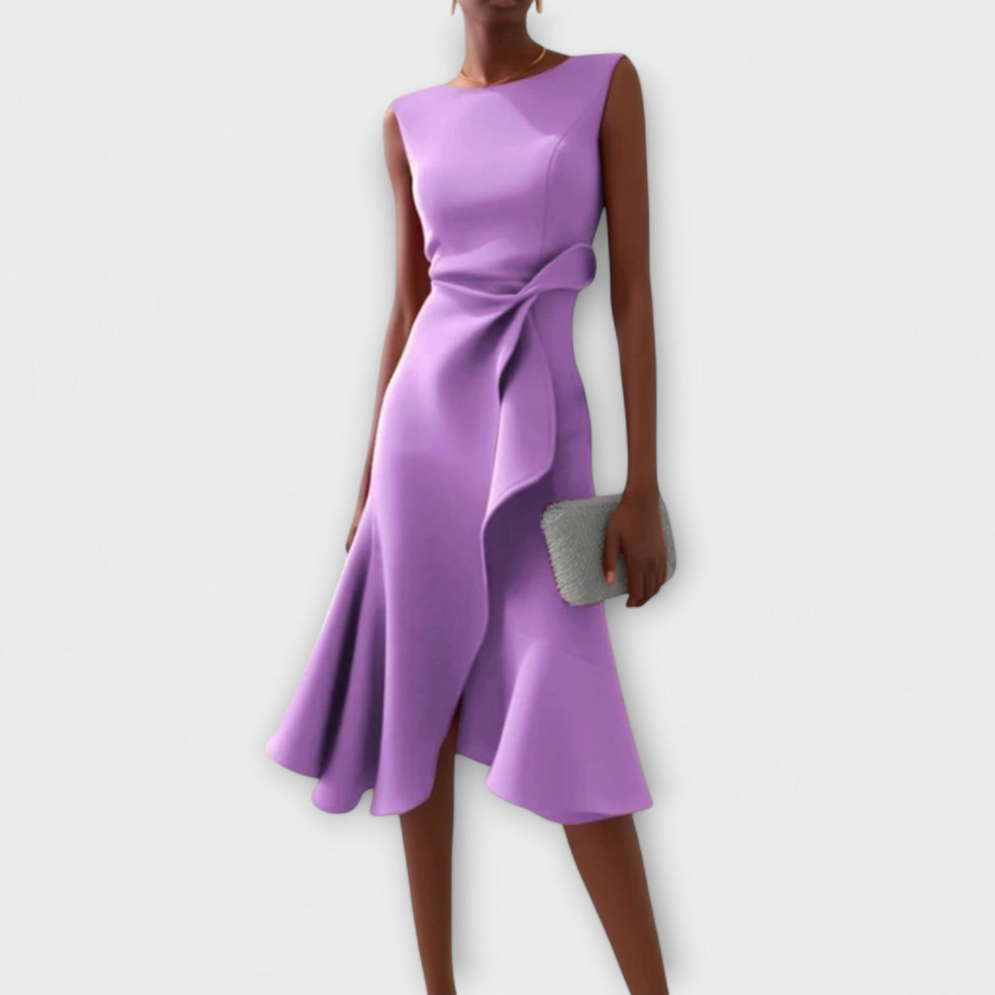 Celandine | Drapiertes Asymmetrisches Midikleid
