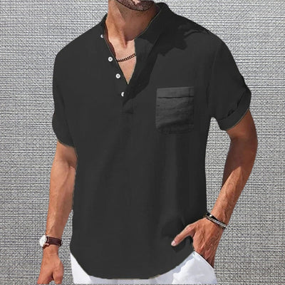 Leandro | Elegantes T-Shirt mit Brusttasche