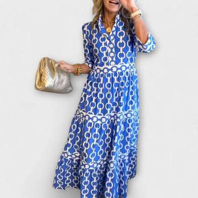 Lunedra | Midikleid mit Kettenmuster