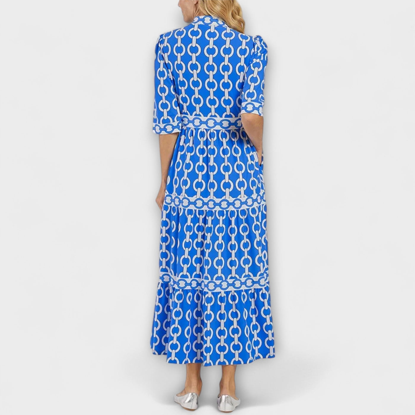 Lunedra | Midikleid mit Kettenmuster
