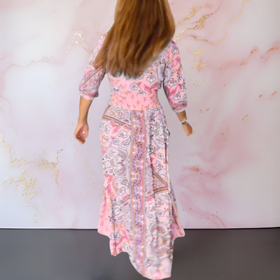 Iselore | Elegantes Sommerkleid mit V-Ausschnitt