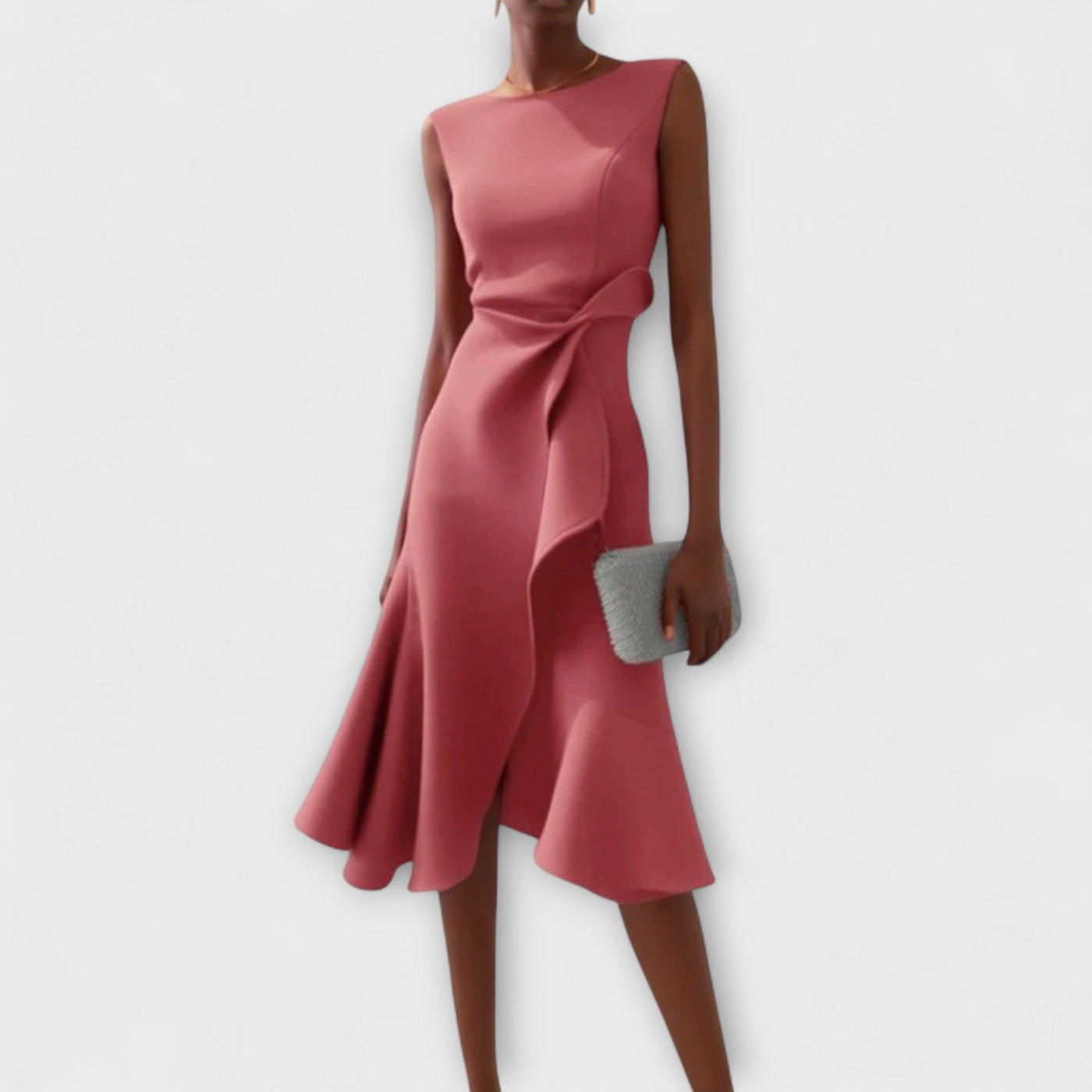 Celandine | Drapiertes Asymmetrisches Midikleid