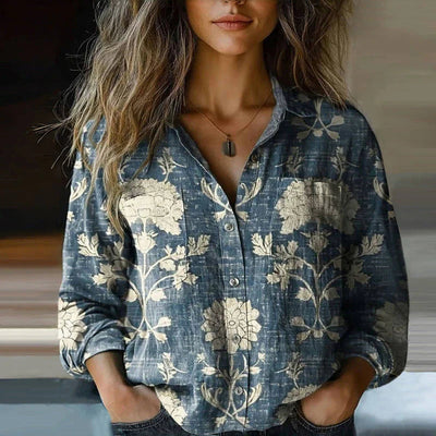 Ilonka | Vintage Bluse mit Print