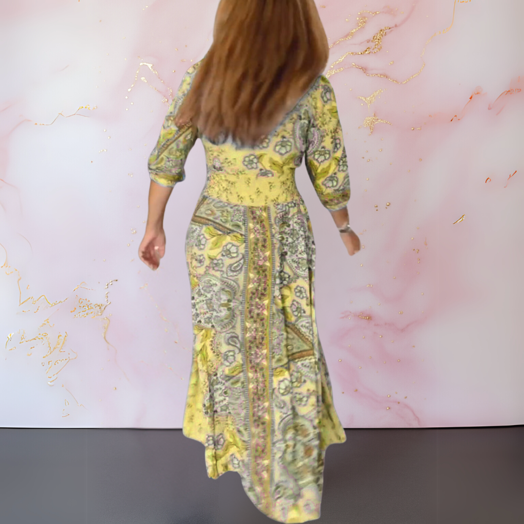Iselore | Elegantes Sommerkleid mit V-Ausschnitt