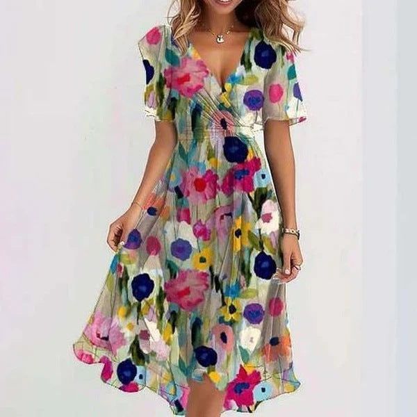 Ottmarina | Abstraktes Midi-Kleid