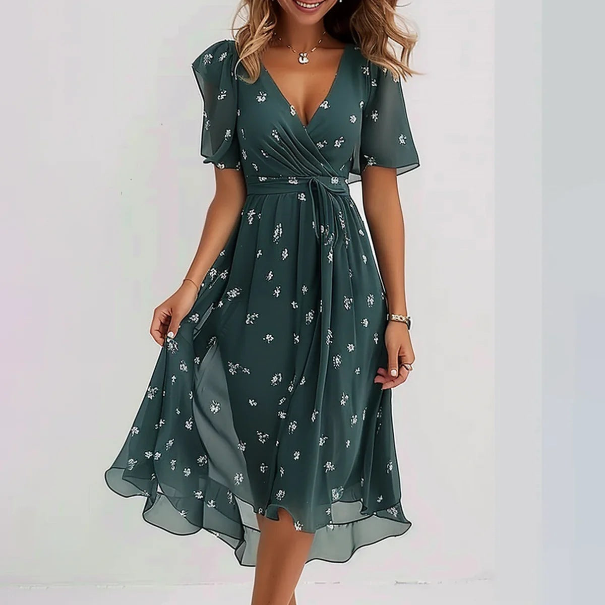 Ottmarina | Abstraktes Midi-Kleid