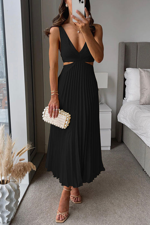 Maliora | Elegantes Plissiertes Maxikleid
