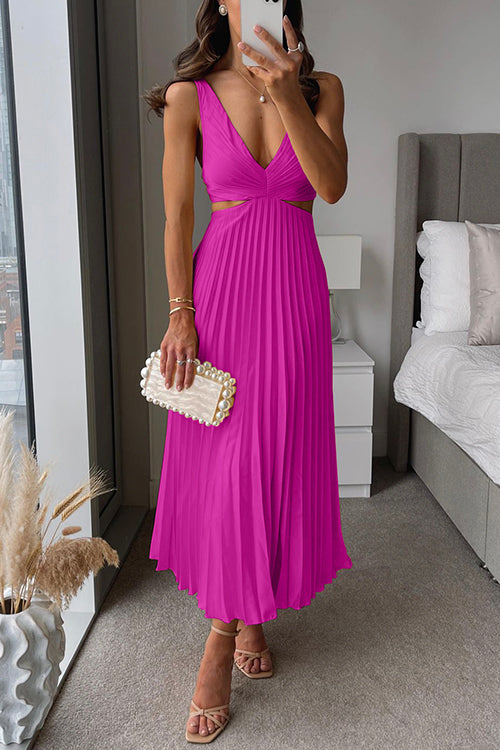 Maliora | Elegantes Plissiertes Maxikleid