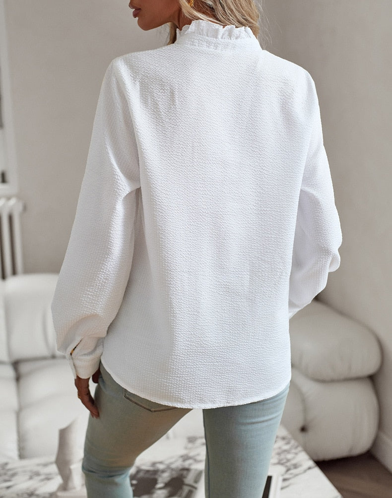 Loretta | Bluse mit Rüschenärmeln