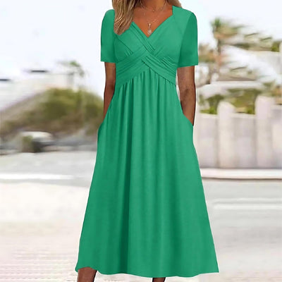 Zahira | Elegantes Midikleid mit Bauchkaschierung