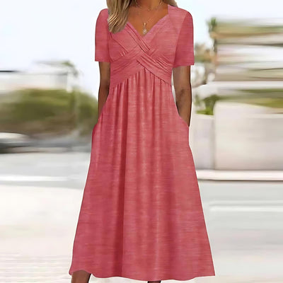 Zahira | Elegantes Midikleid mit Bauchkaschierung