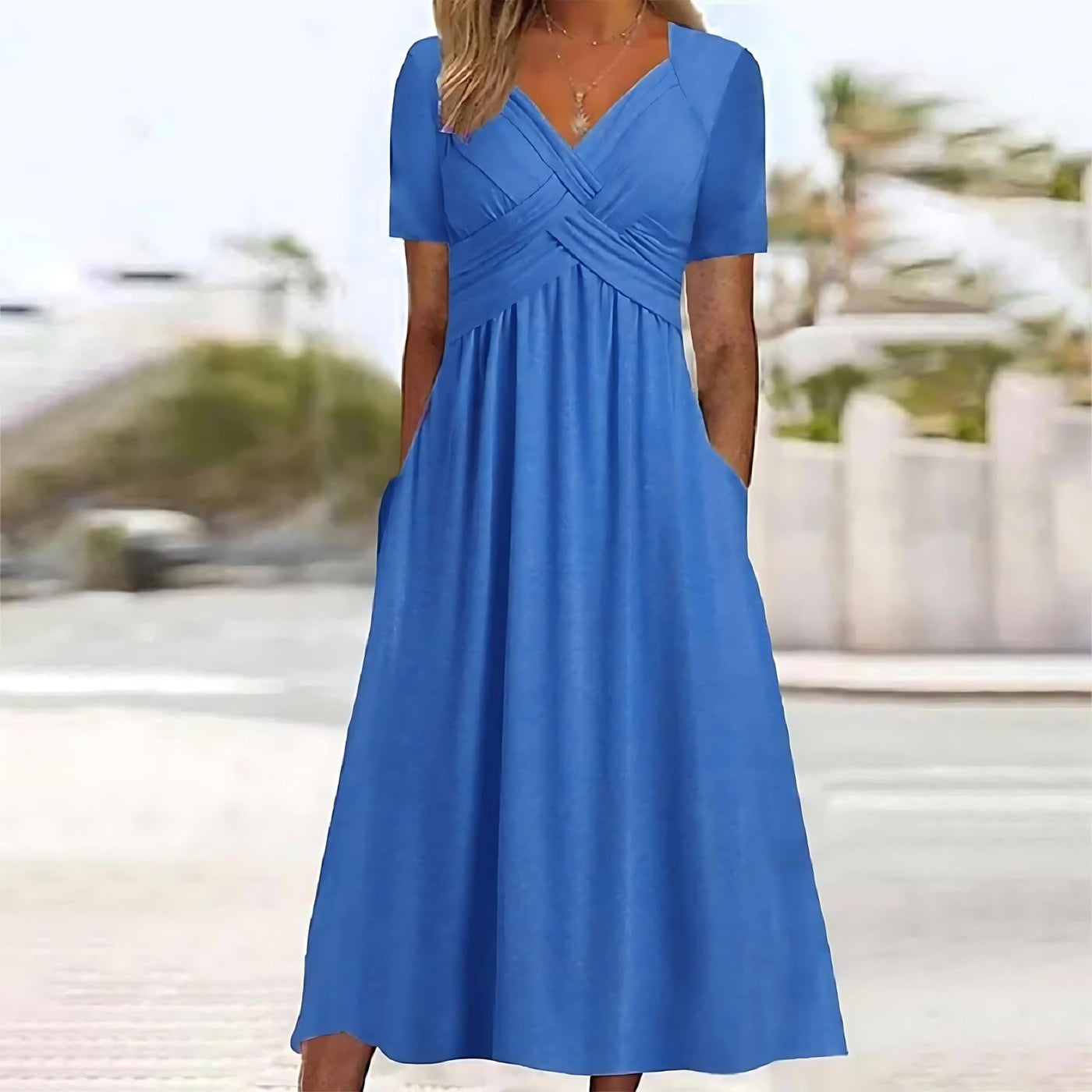 Zahira | Elegantes Midikleid mit Bauchkaschierung