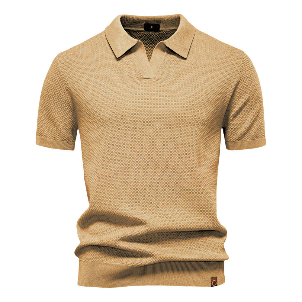 Wolfram | Strukturiertes Herren-Poloshirt