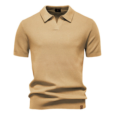 Wolfram | Strukturiertes Herren-Poloshirt