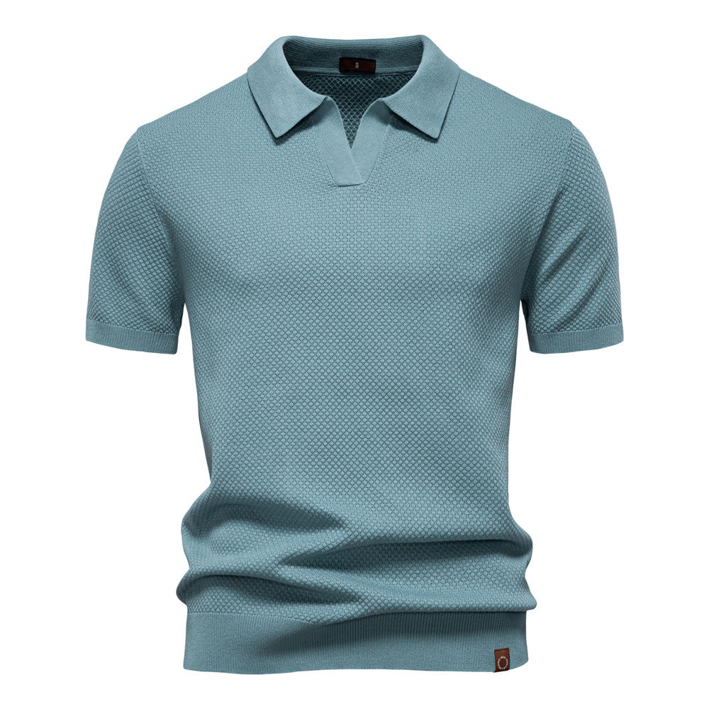 Wolfram | Strukturiertes Herren-Poloshirt