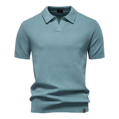 Wolfram | Strukturiertes Herren-Poloshirt
