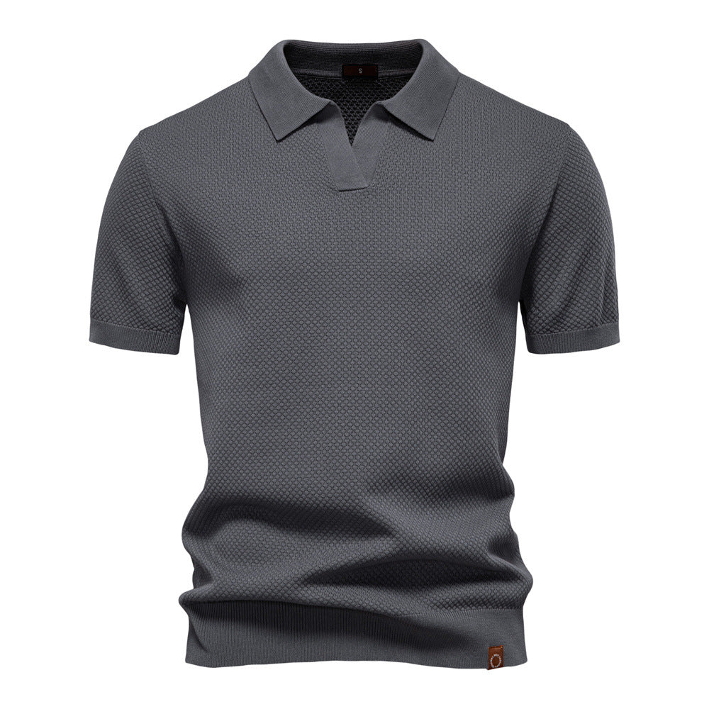 Wolfram | Strukturiertes Herren-Poloshirt