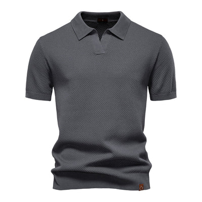Wolfram | Strukturiertes Herren-Poloshirt