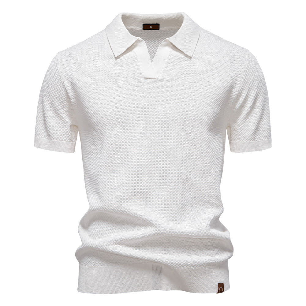 Wolfram | Strukturiertes Herren-Poloshirt