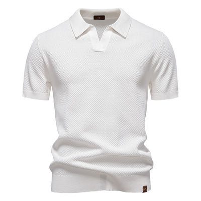 Wolfram | Strukturiertes Herren-Poloshirt