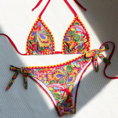 Soraya | Farbenfrohes Triangel-Bikini-Set