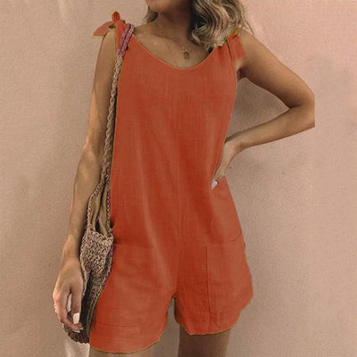 Delina | Jumpsuit mit Schleifen und Taschen