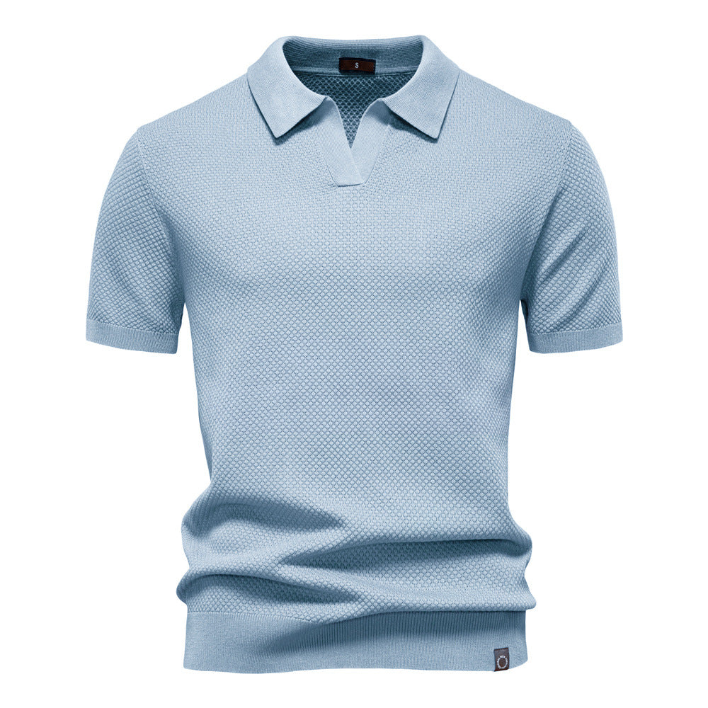 Wolfram | Strukturiertes Herren-Poloshirt